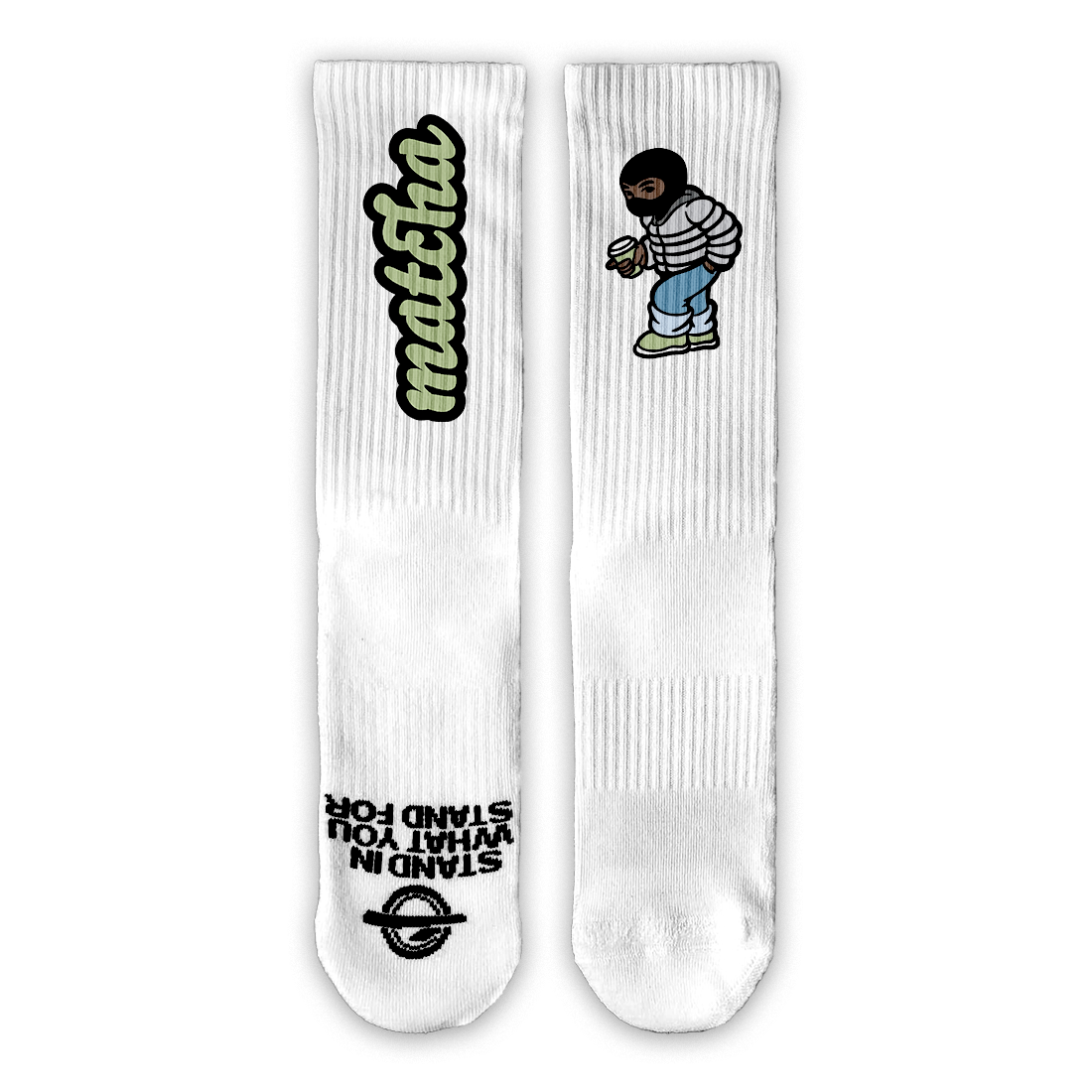 Matcha Combo Caricature Lifestyle Sock
