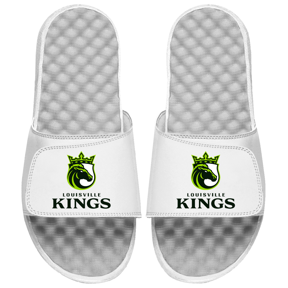 Louisville Kings Primary Logo Stack Slide Sandals