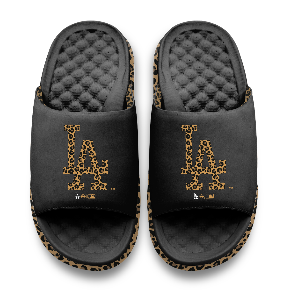 Los Angeles Dodgers Cheetah Dip Motive Slide Sandles