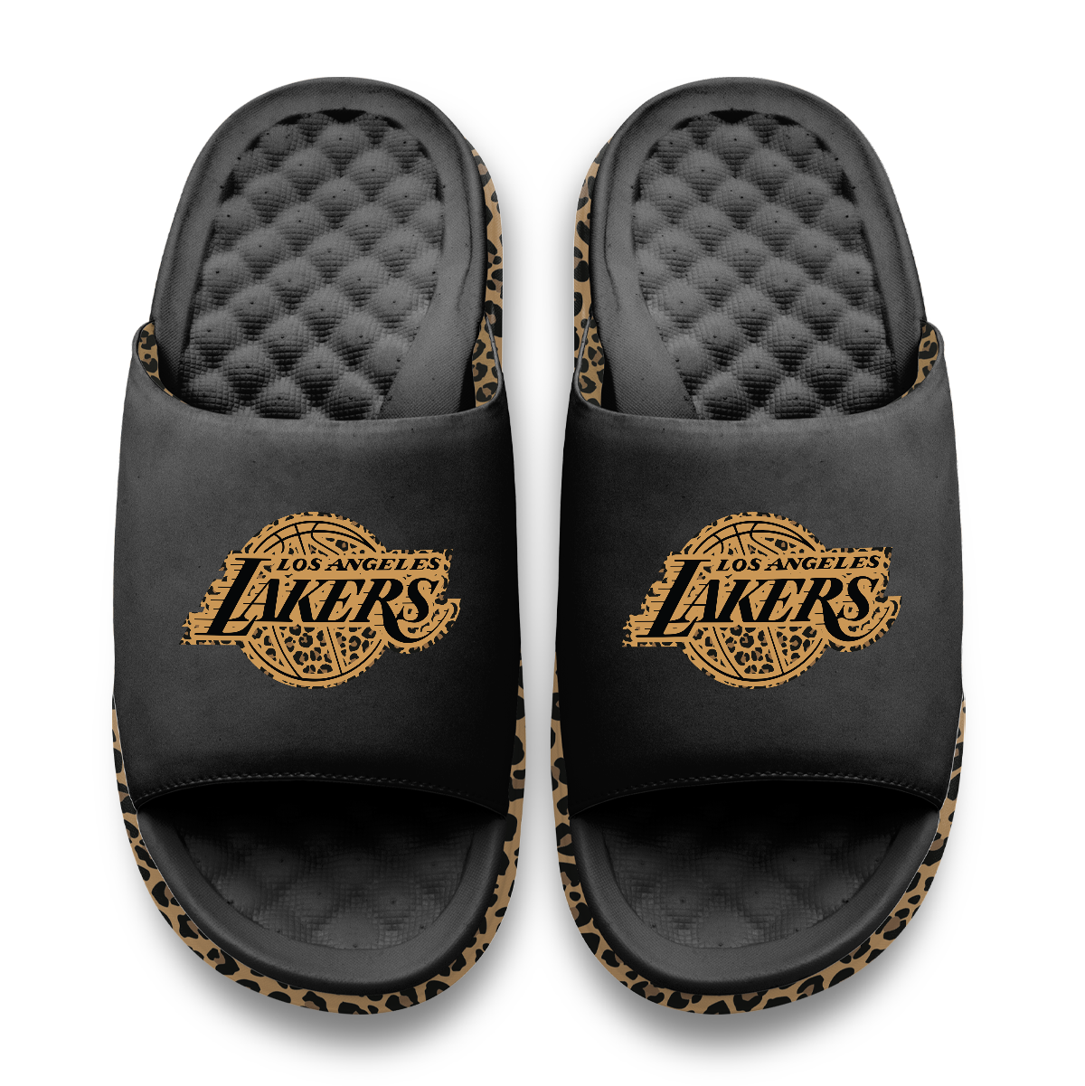 Los Angeles Lakers Cheetah Dip Motive Slide Sandles