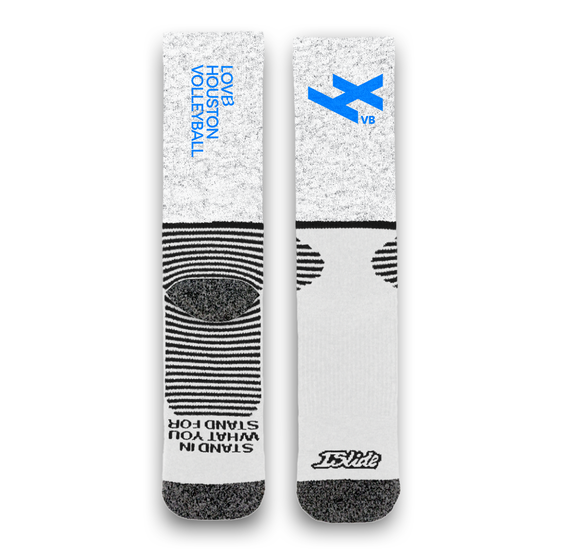 LovBHouston White Athletic Sock