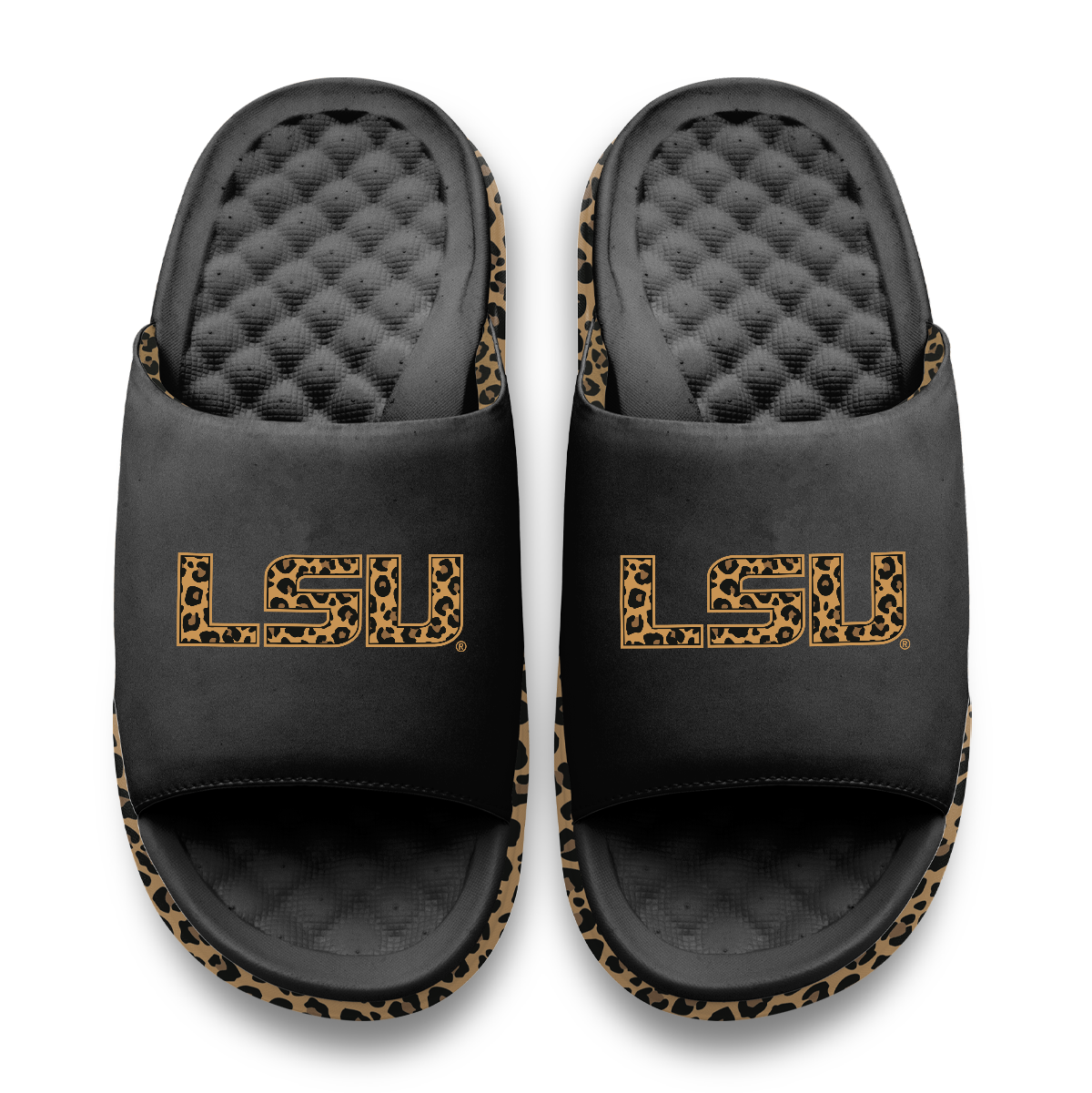 LSU Tigers Cheetah Dip Motive Slide Sandles