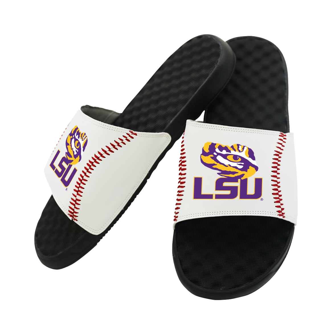 LSU Tigers Baseball Stitch Slide Sandals