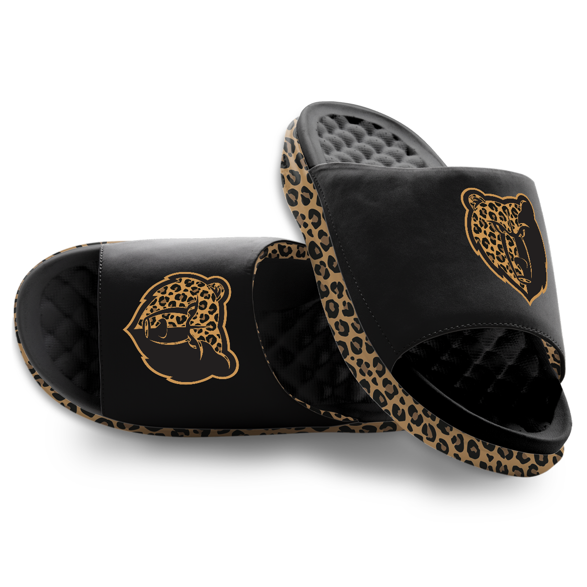 Memphis Grizzlies Cheetah Dip Motive Slide Sandles