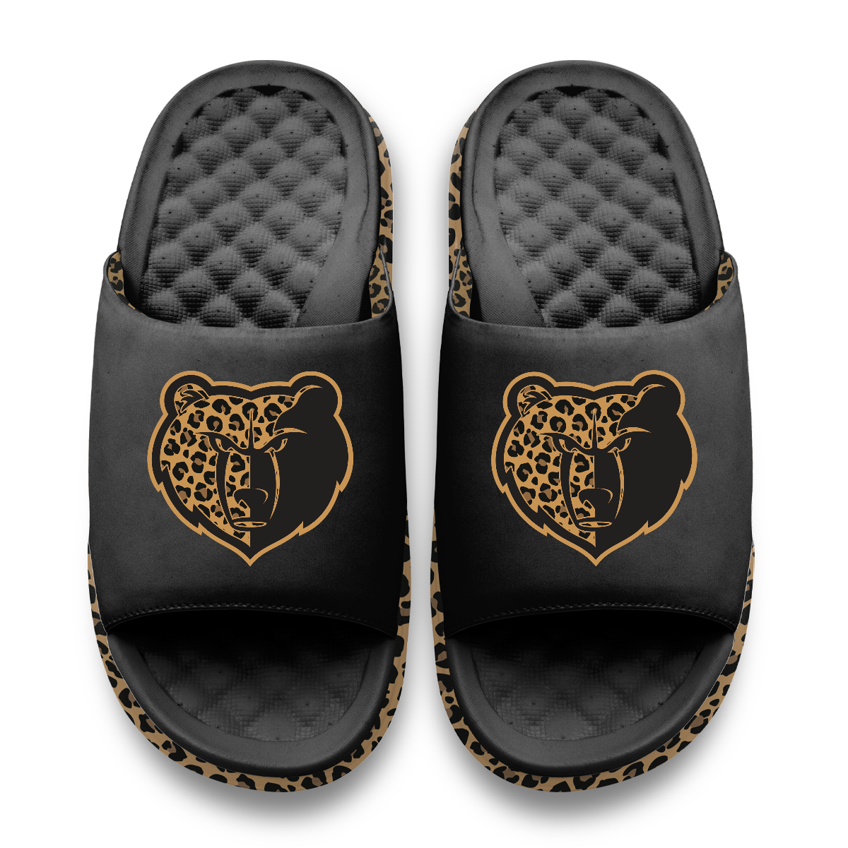 Memphis Grizzlies Cheetah Dip Motive Slide Sandles
