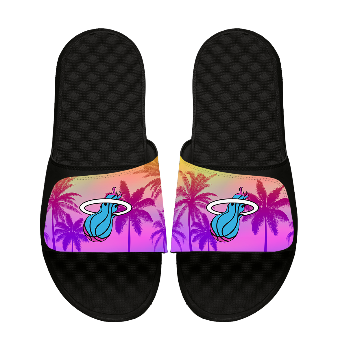 Miami Heat Palm Trees Sunset Slide Sandals Dropship
