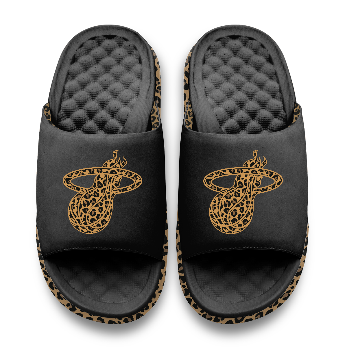 Miami Heat Cheetah Dip Motive Slide Sandles
