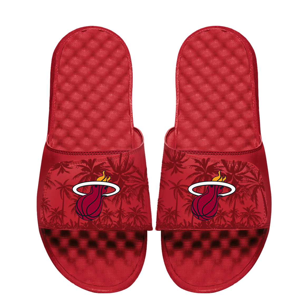 Miami Heat Tonal Palm Trees Slide Sandals Dropship