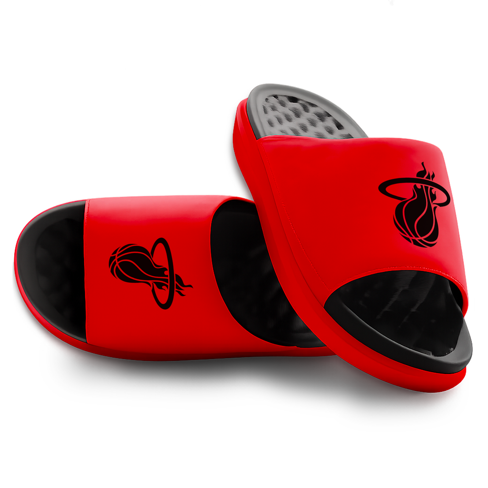 Miami Heat Primary Logo Motive Slide Sandals Dropship