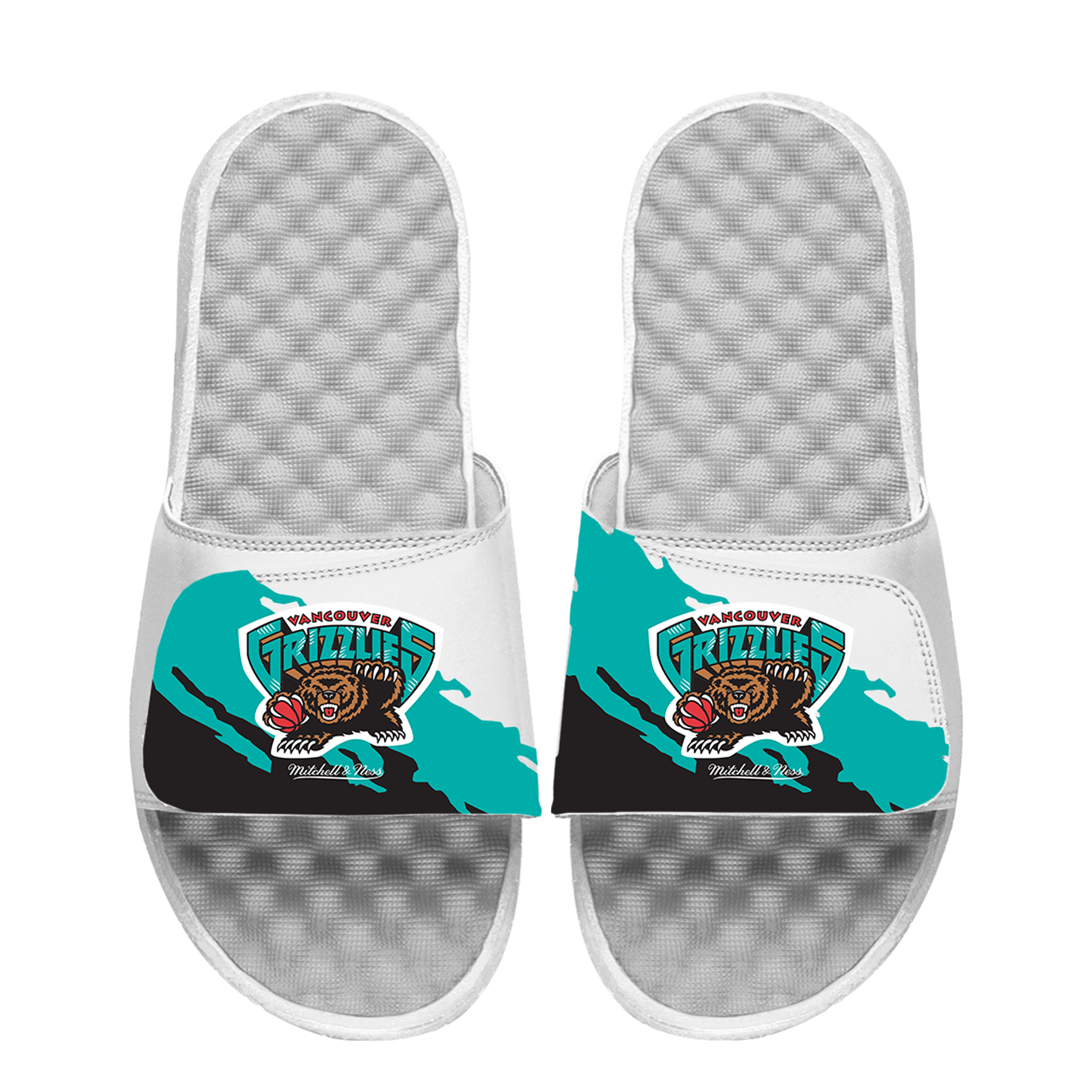 Grizzlies Mitchell & Ness Paint Stripe Slides
