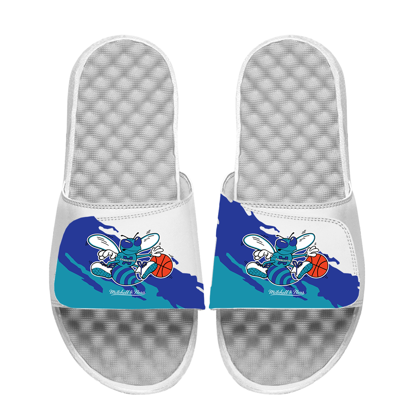 Hornets Mitchell & Ness Paint Stripe Slides