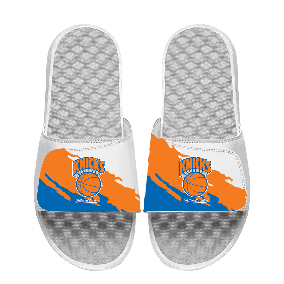 Knicks Mitchell &amp; Ness Paint Stripe Slides