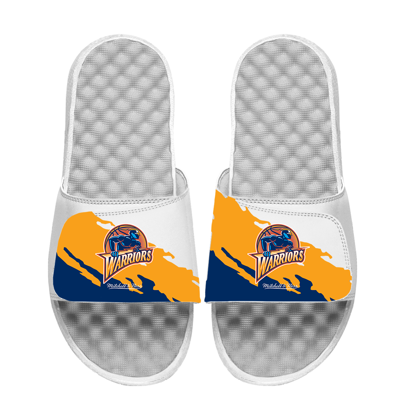 Warriors Mitchell & Ness Paint Stripe Slides