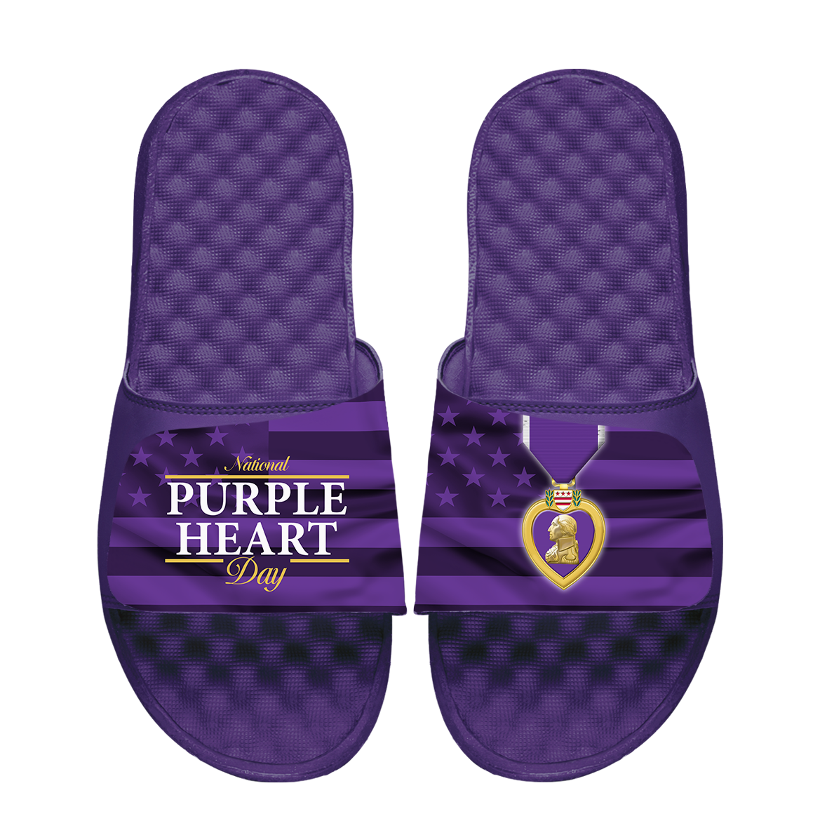 Purple Heart Medal Flag Tonal Split
