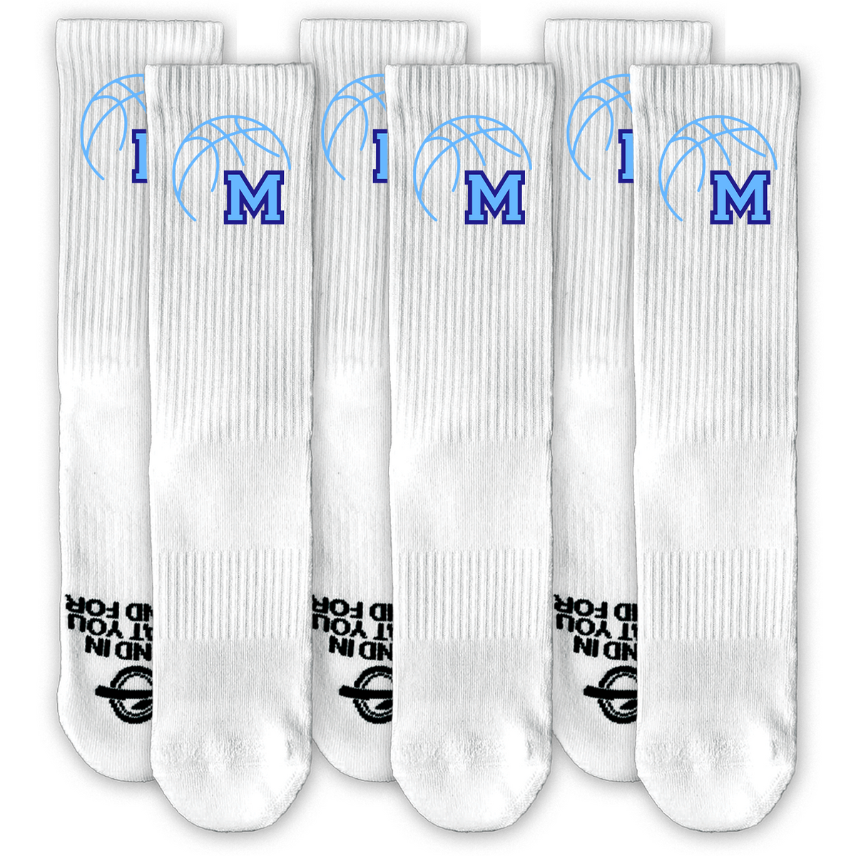 Medfield Basketball Lifestyle Sock 3 Pack