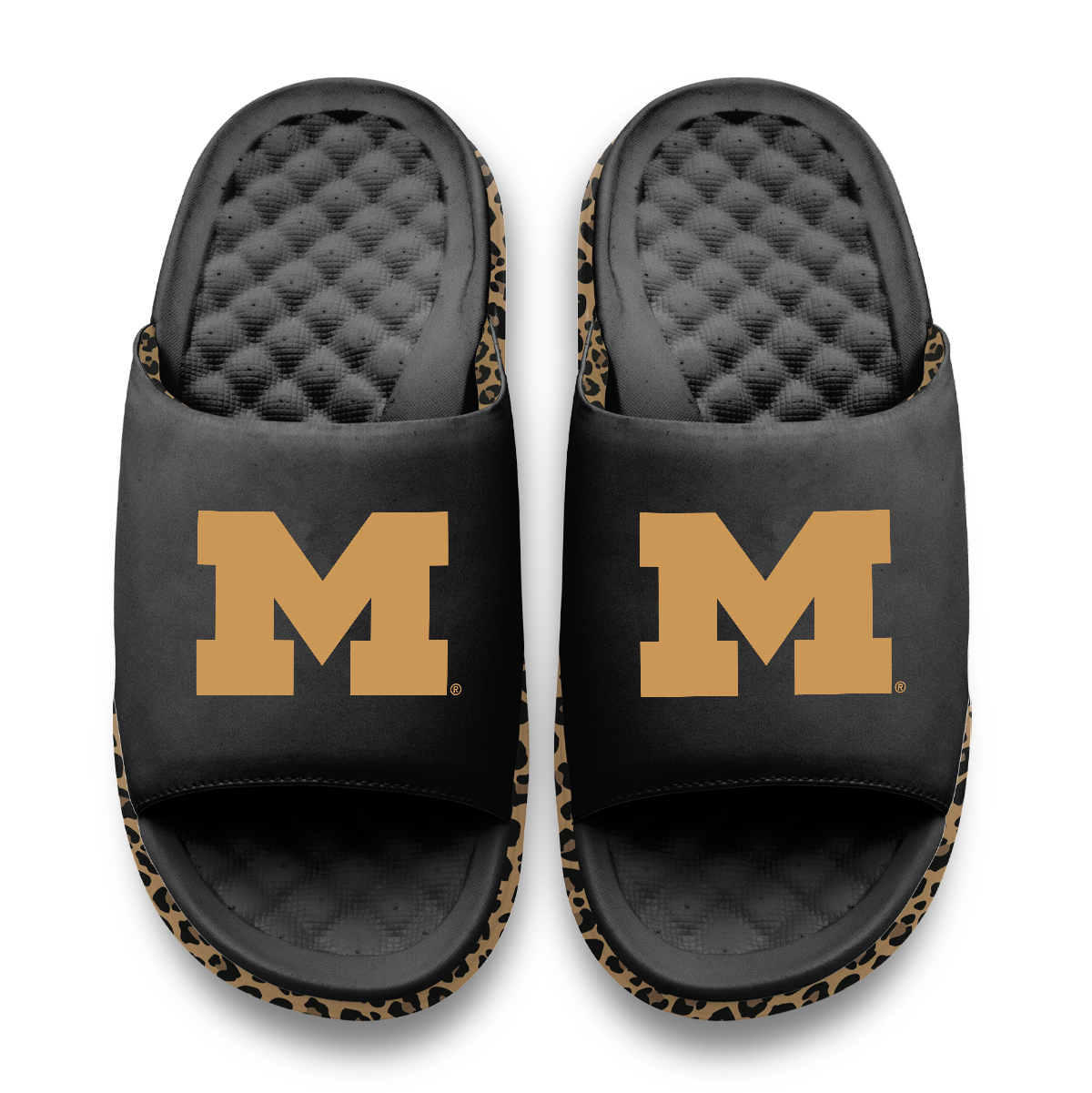 Michigan Wolverines Cheetah Dip Motive Slide Sandles