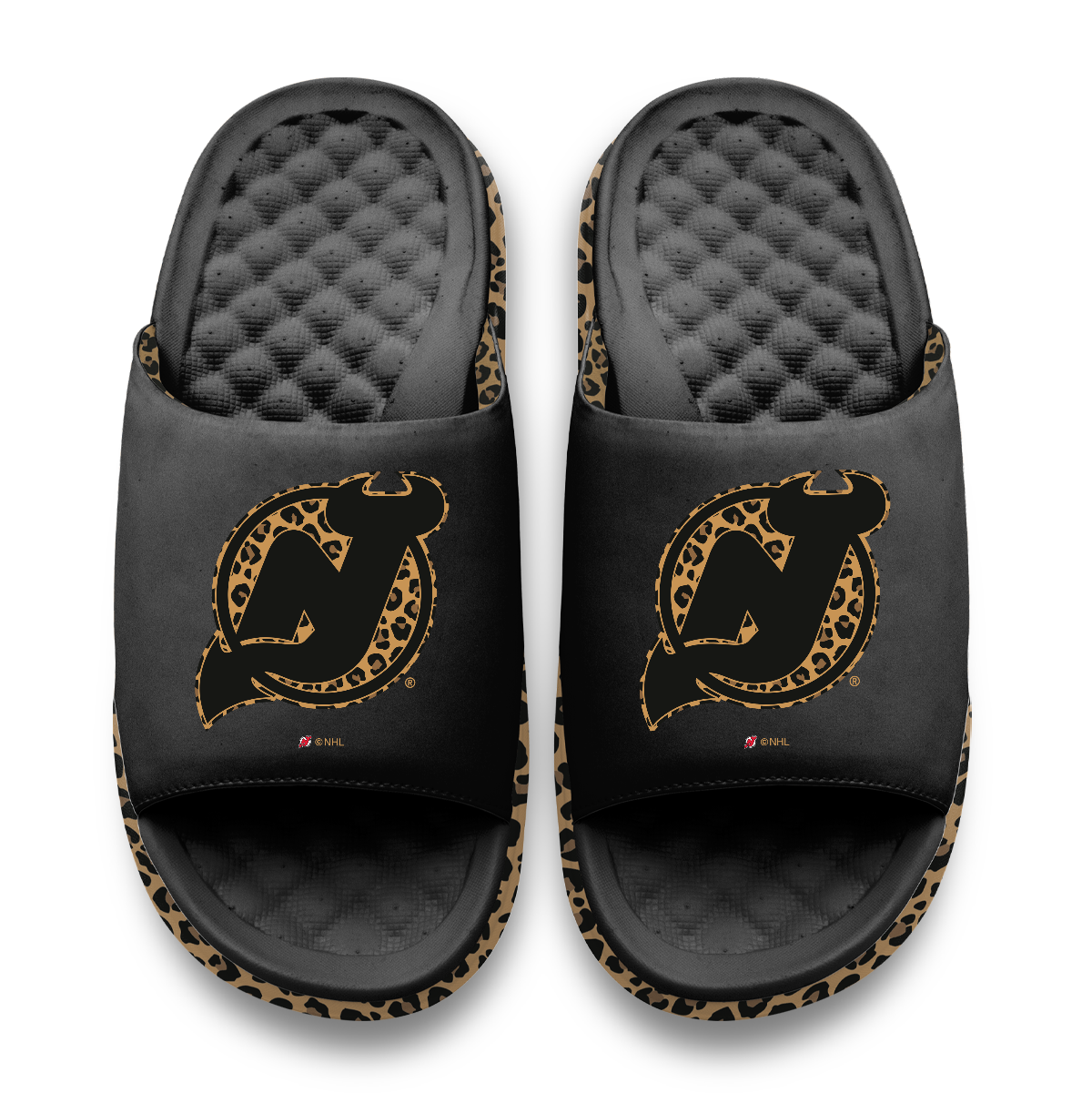 New Jersey Devils Cheetah Dip Motive Slide Sandles