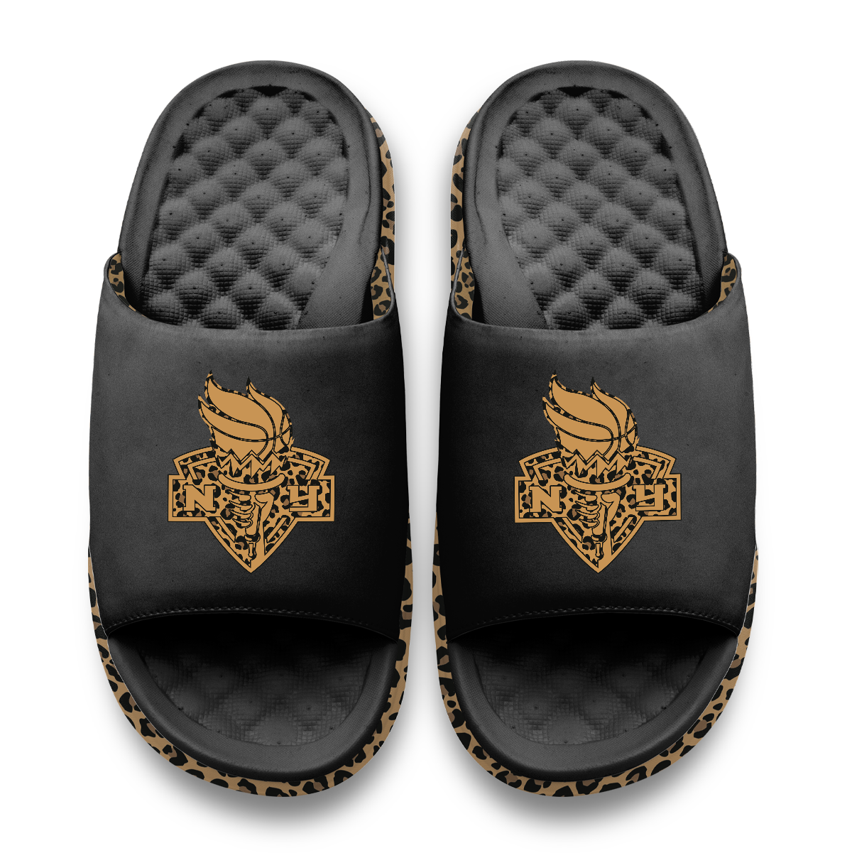 New York Liberty Cheetah Dip Motive Slide Sandles