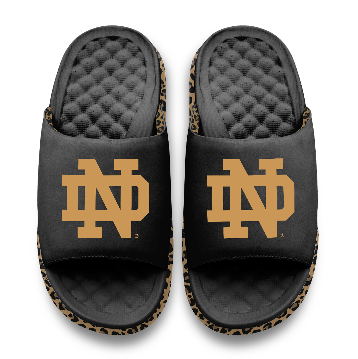 Notre Dame Fighting Irish Cheetah Dip Motive Slide Sandles