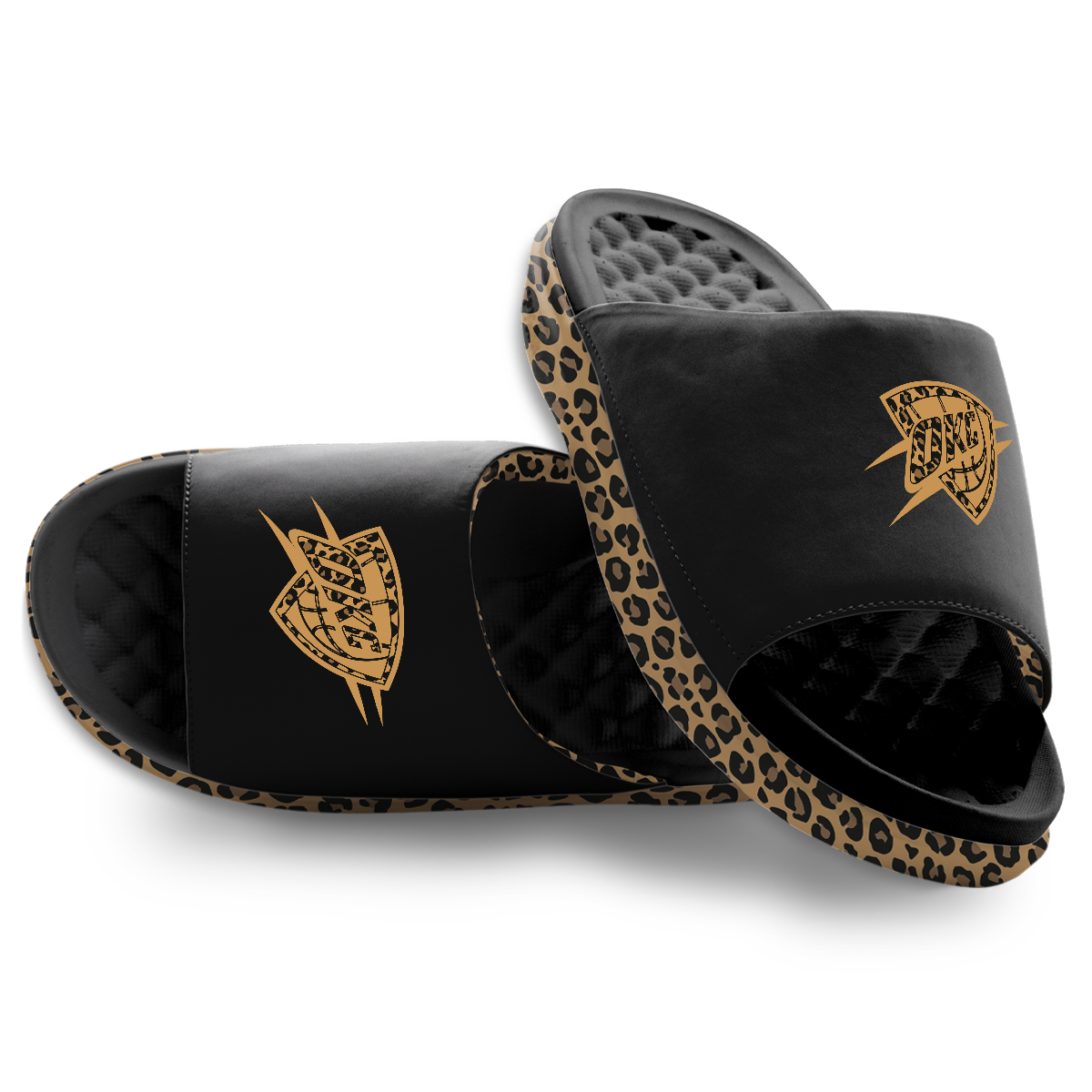 Oklahoma City Thunder Cheetah Dip Motive Slide Sandles