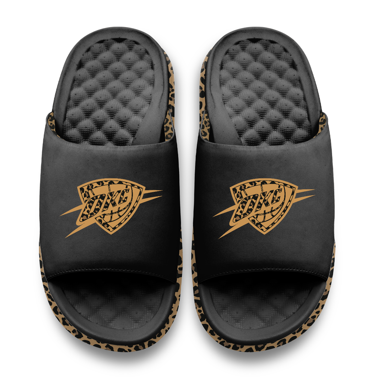 Oklahoma City Thunder Cheetah Dip Motive Slide Sandles