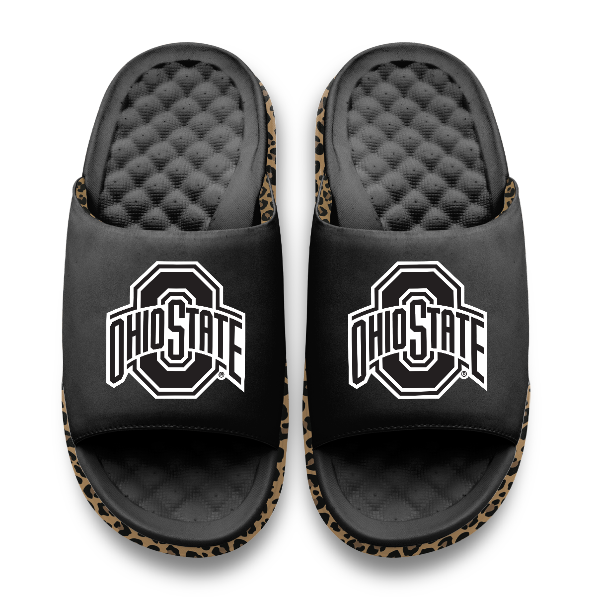 Ohio State Buckeyes Cheetah Dip Motive Slide Sandles