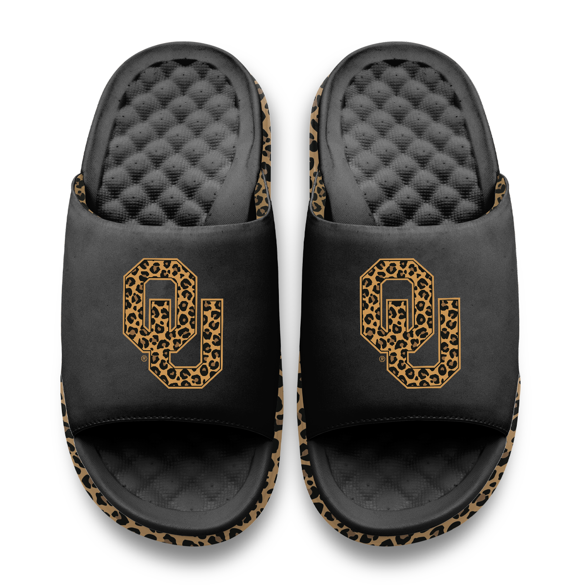 Oklahoma Sooners Cheetah Dip Motive Slide Sandles