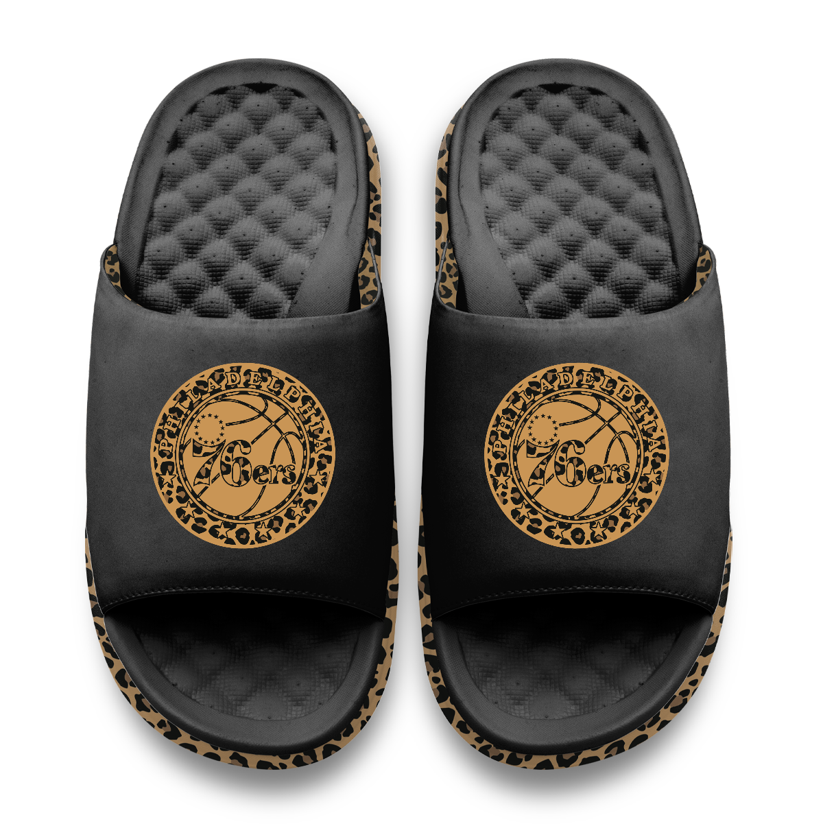 Philadelphia 76ers Cheetah Dip Motive Slide Sandles