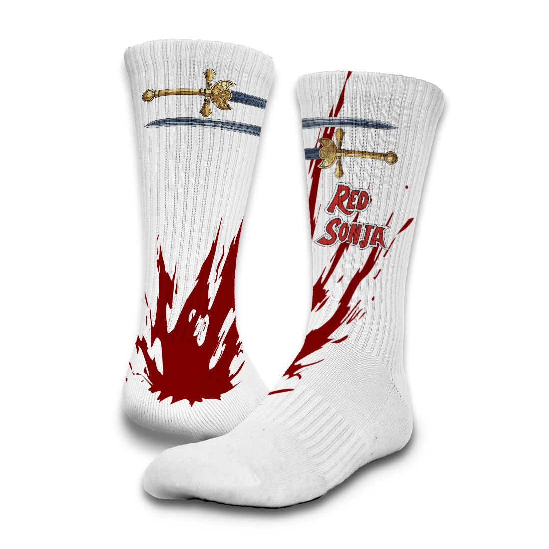 Red Sonja Splatter Socks