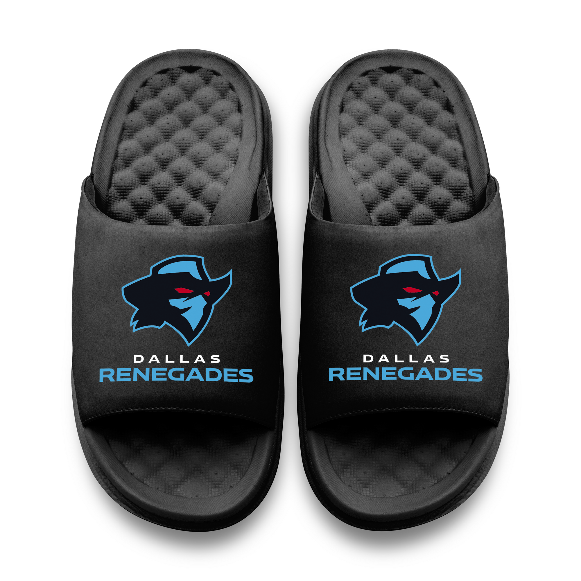 Dallas Renegades Primary Logo Stack Motive Slide Sandals