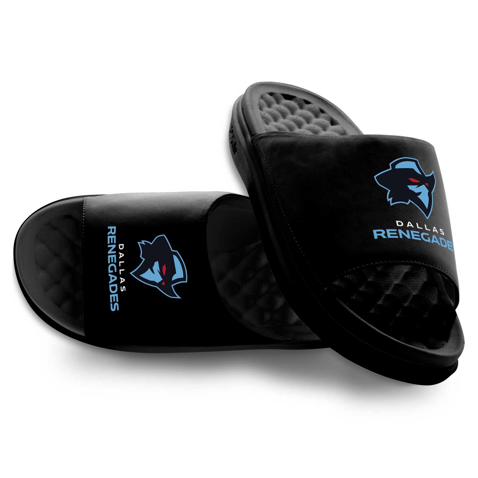 Dallas Renegades Primary Logo Stack Motive Slide Sandals