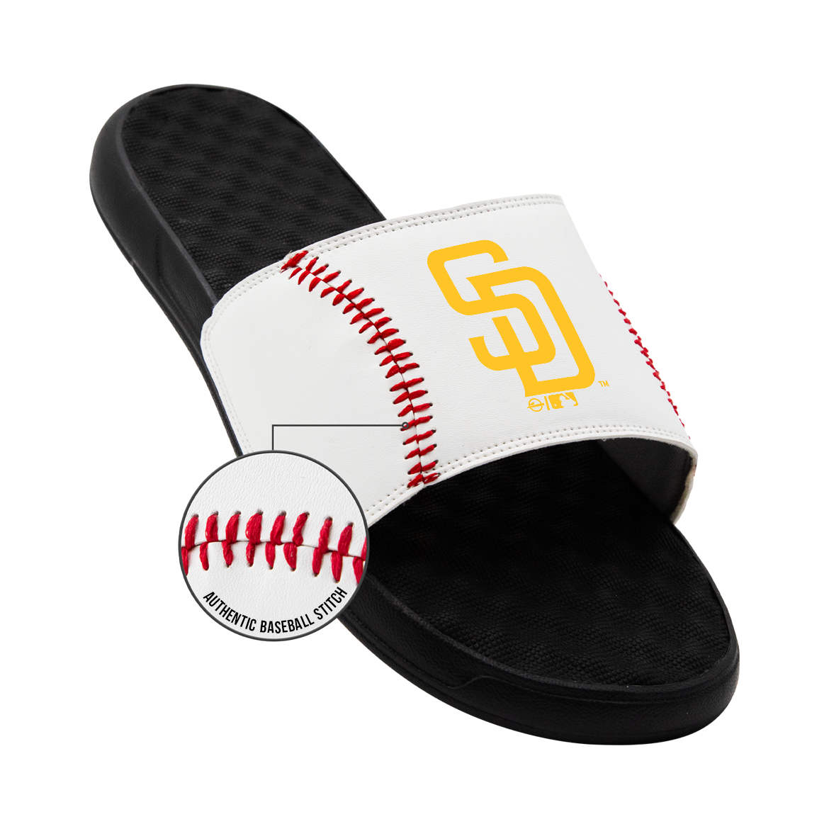 Padres Baseball Stitch Slide Sandals