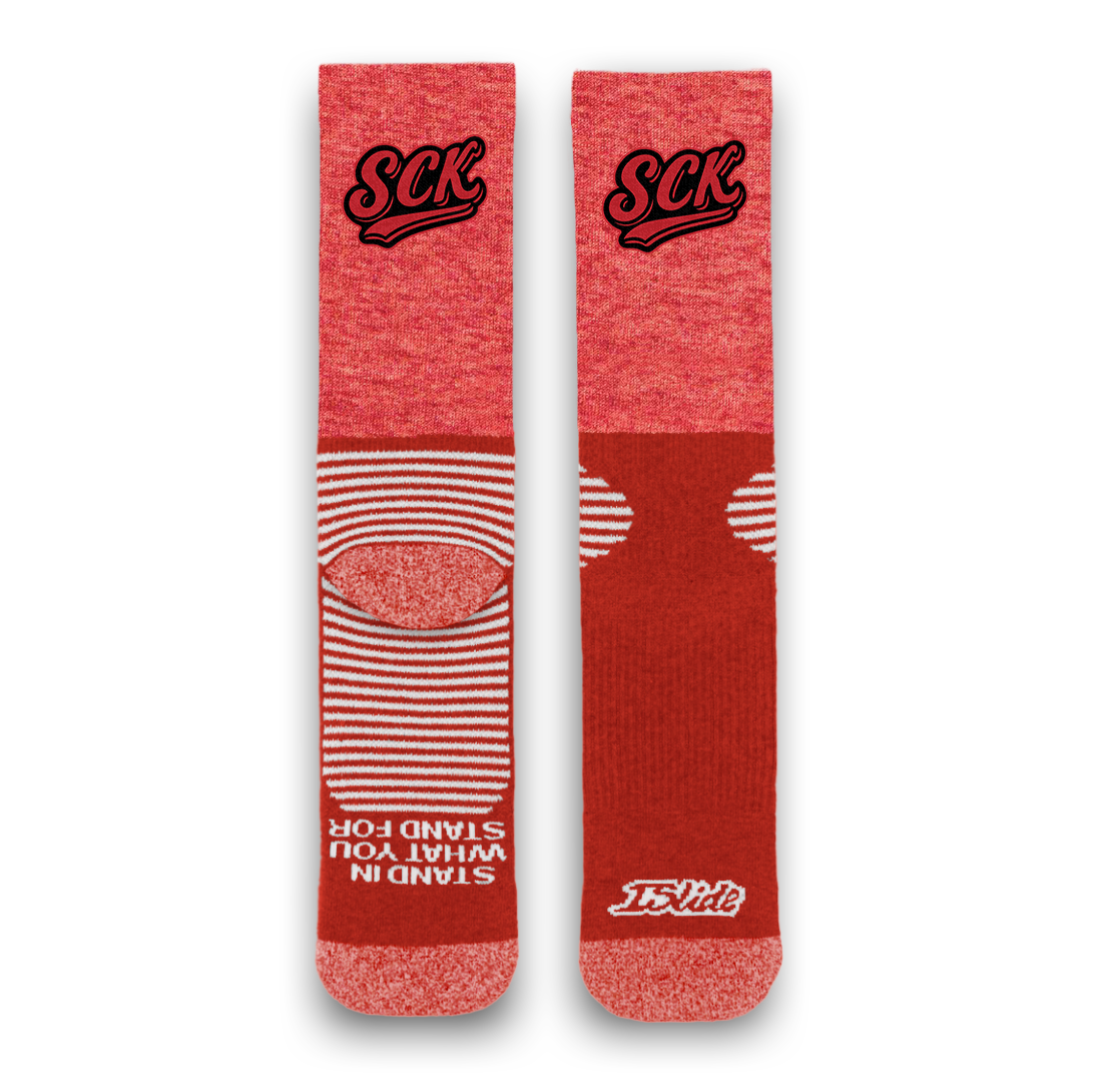 Stadium Custom Kicks Red Primary Athletic Socks