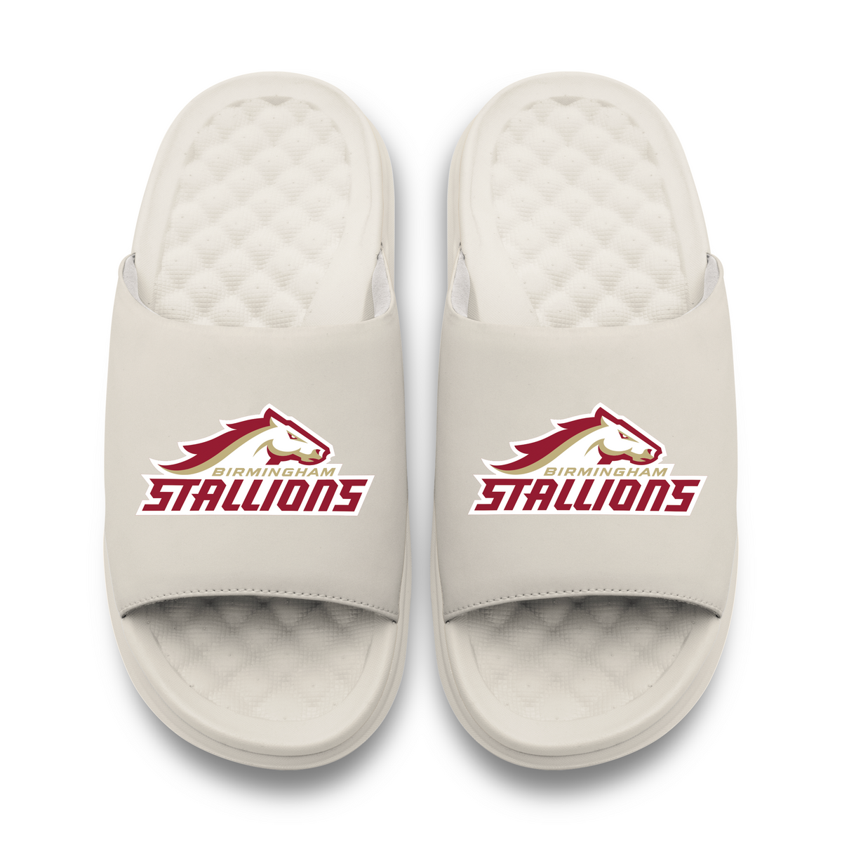 Birmingham Stallions Primary Logo Stack Motive Slide Sandals