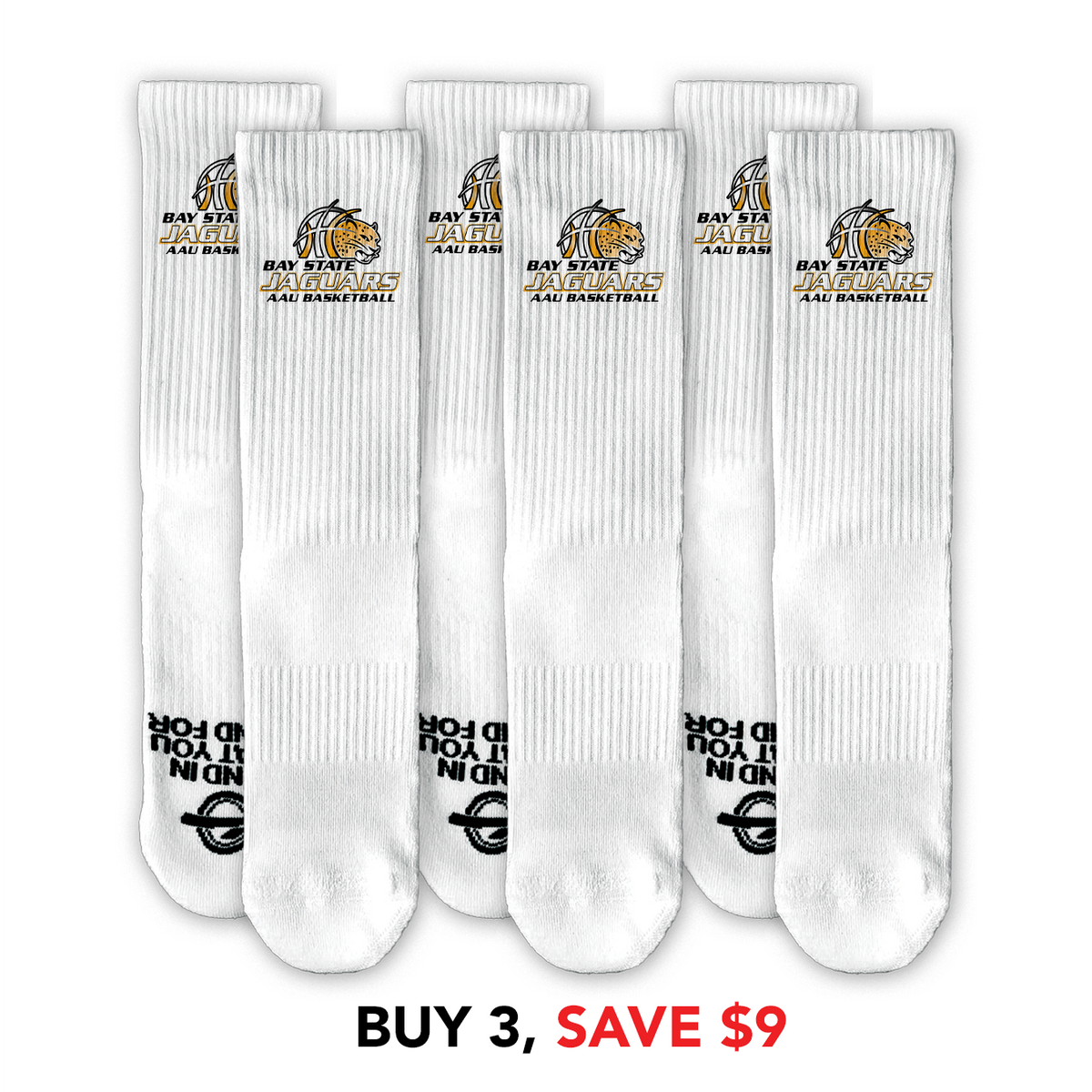 Bay State Jags Basketball Lifestyle Sock Three Pack