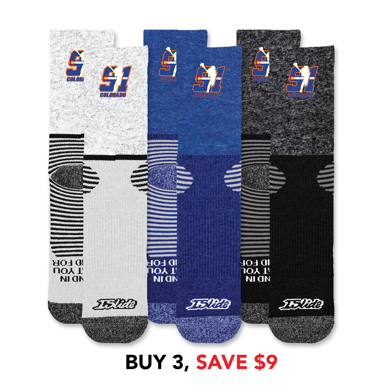 Team 91 Colorado Girls Primary Socks Bundle