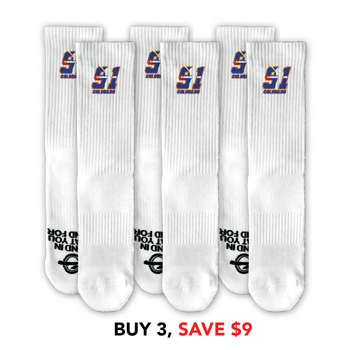 Team 91 Colorado Girls Lifestyle Socks Bundle