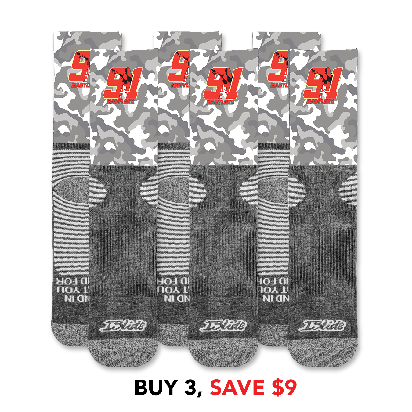 Team 91 Maryland Camo Socks Bundle