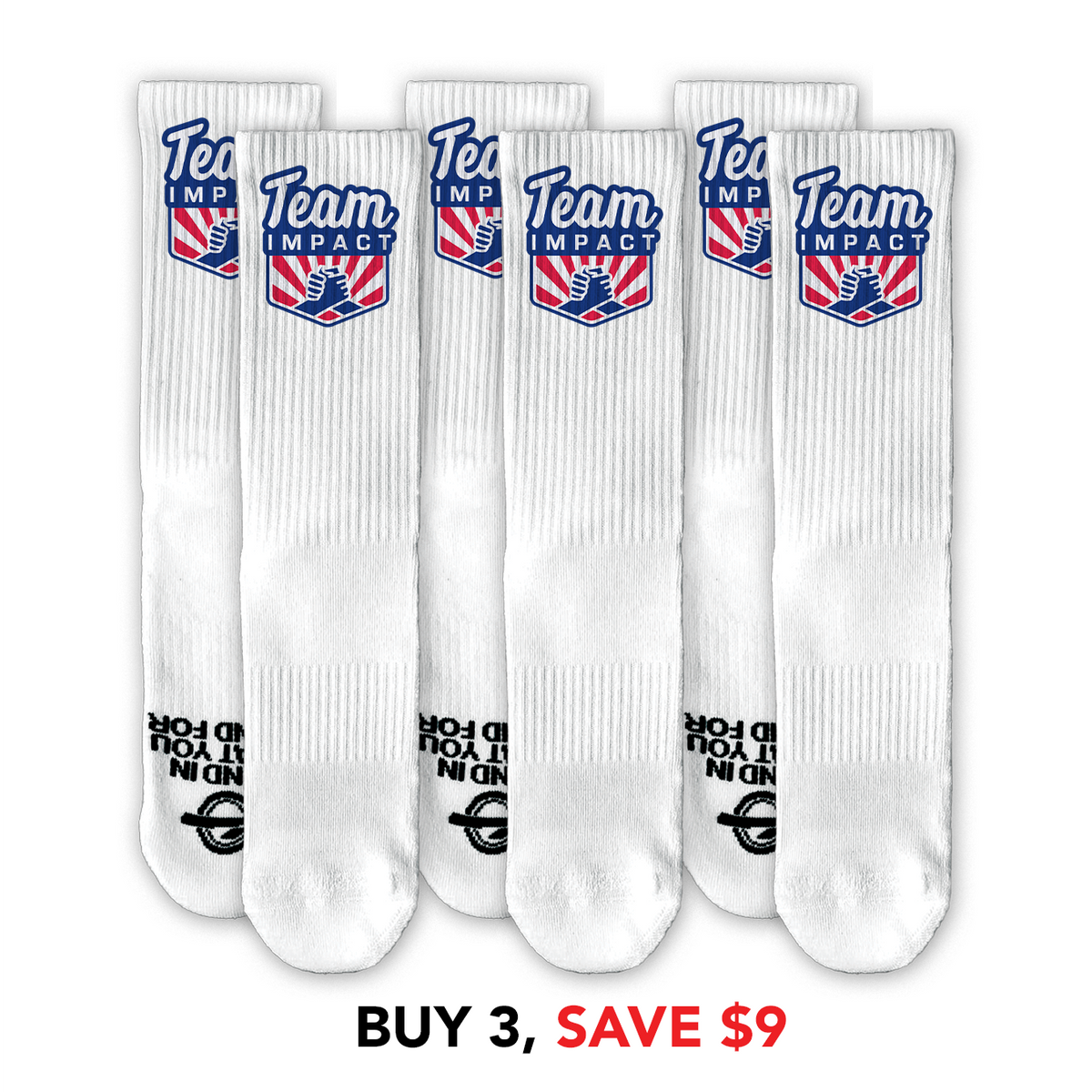 Team Impact Lifestyle Socks Three Pack