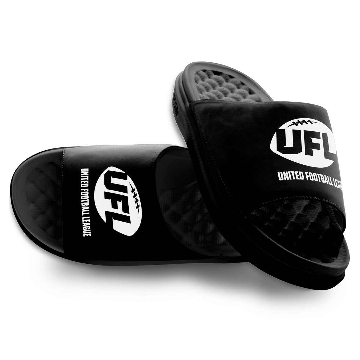 UFL Primary Logo Stack Motive Slide Sandals