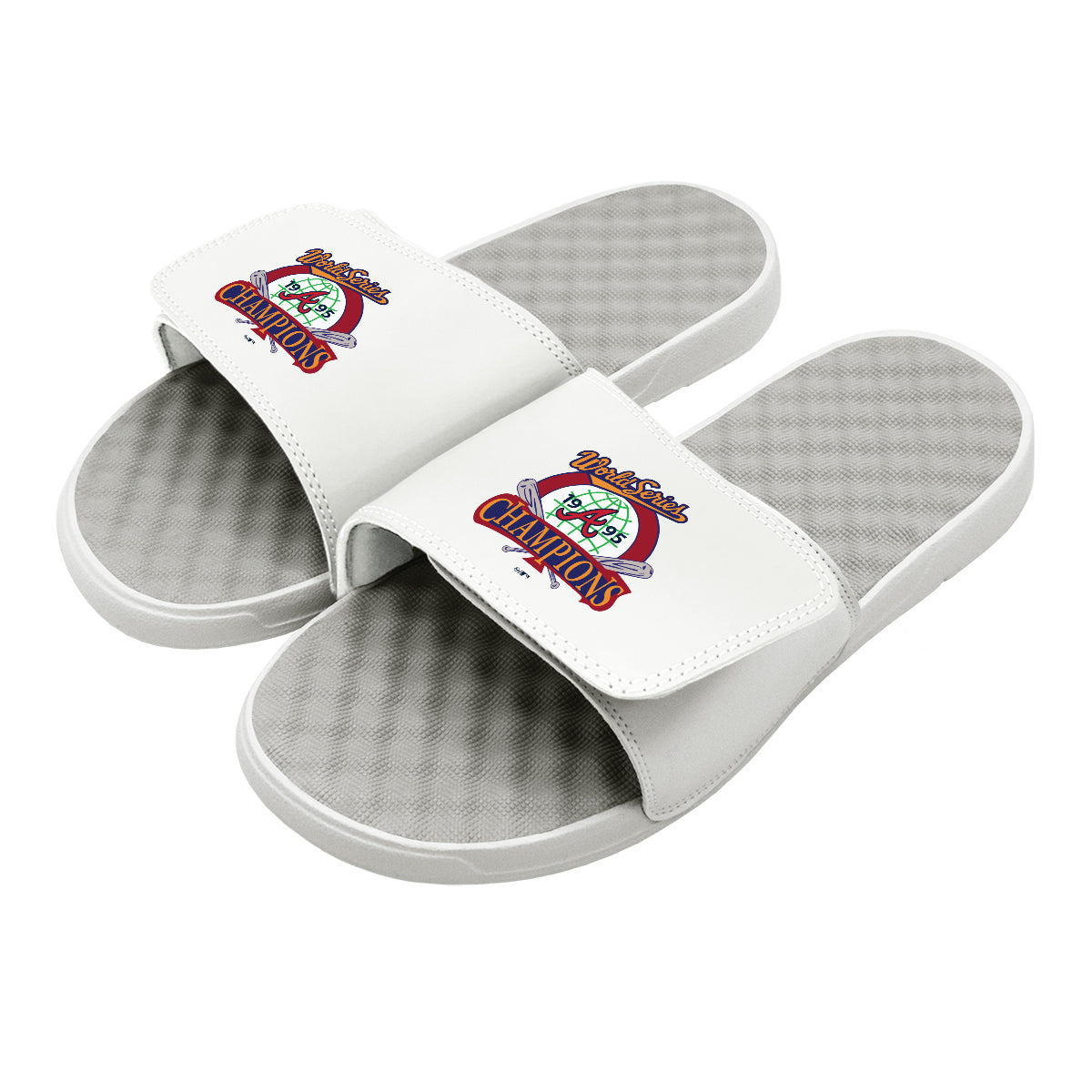 ISlide White Atlanta Braves Tie Dye Slide Sandals