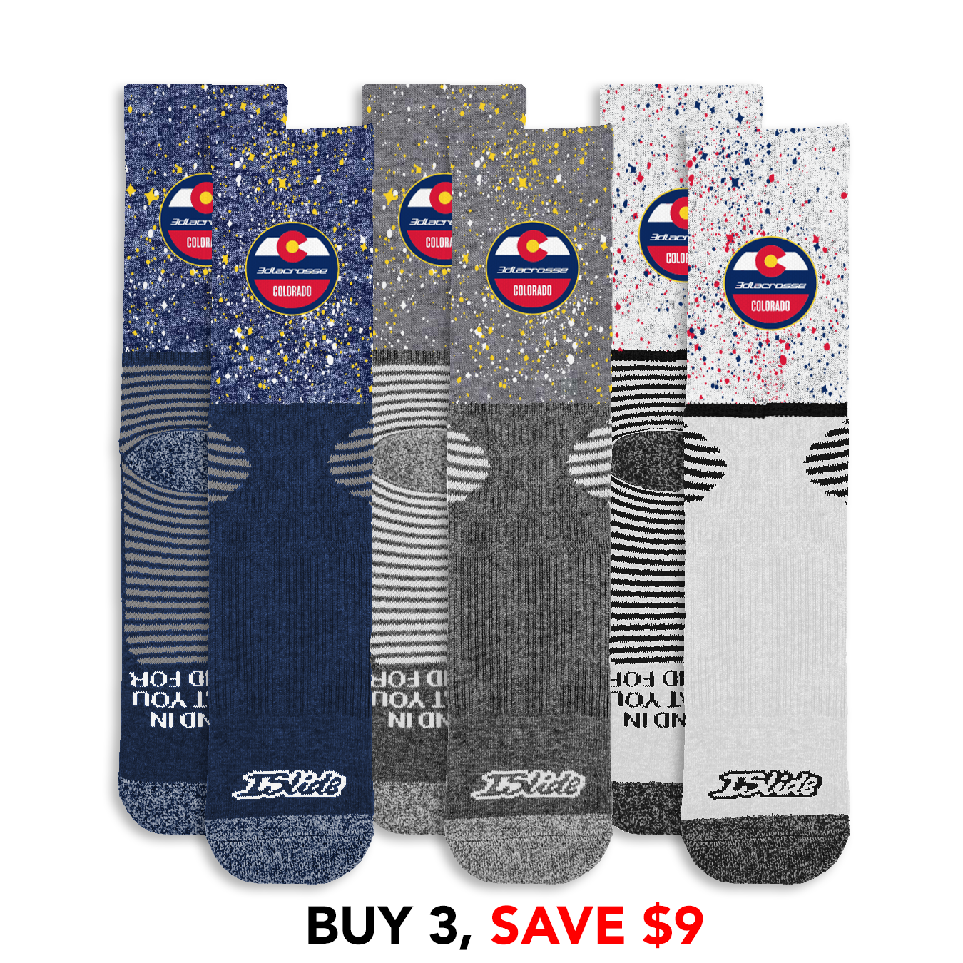3d Colorado Speckle Socks Bundle