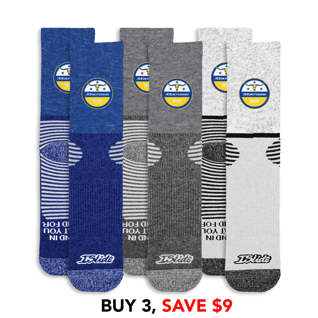 3d Dallas Primary Socks Bundle