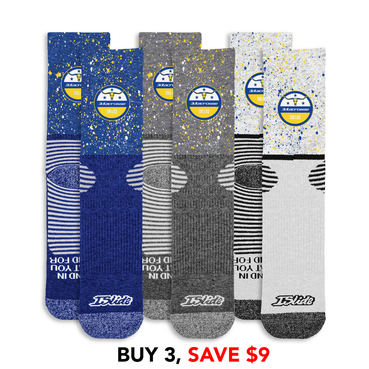 3d Dallas Speckle Socks Bundle