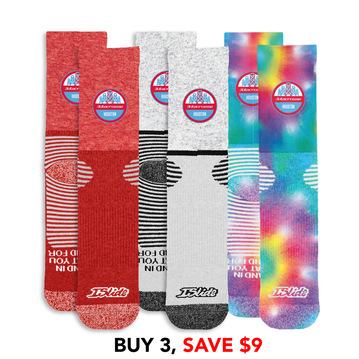 3d Houston Primary Socks Bundle