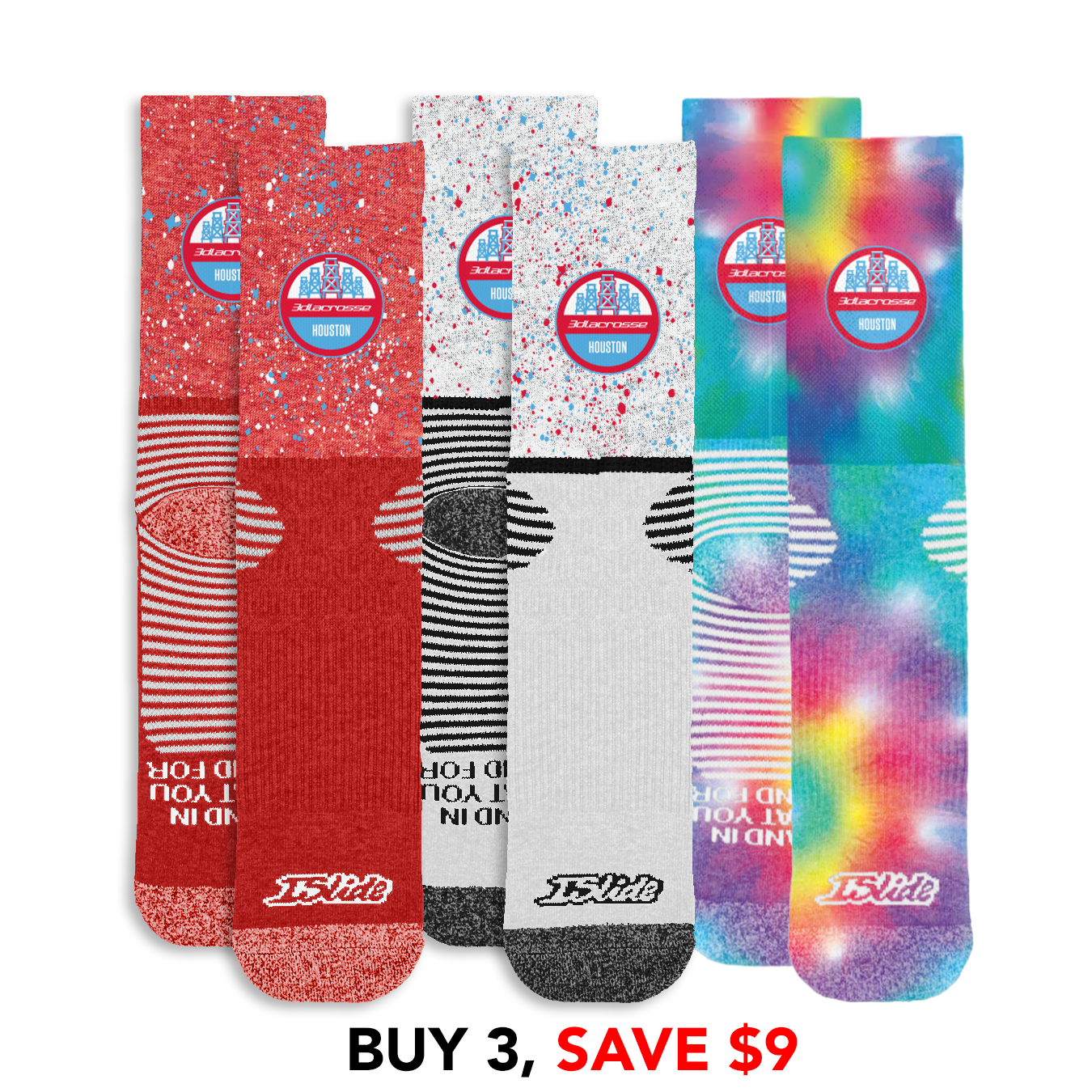 3d Houston Speckle Socks Bundle