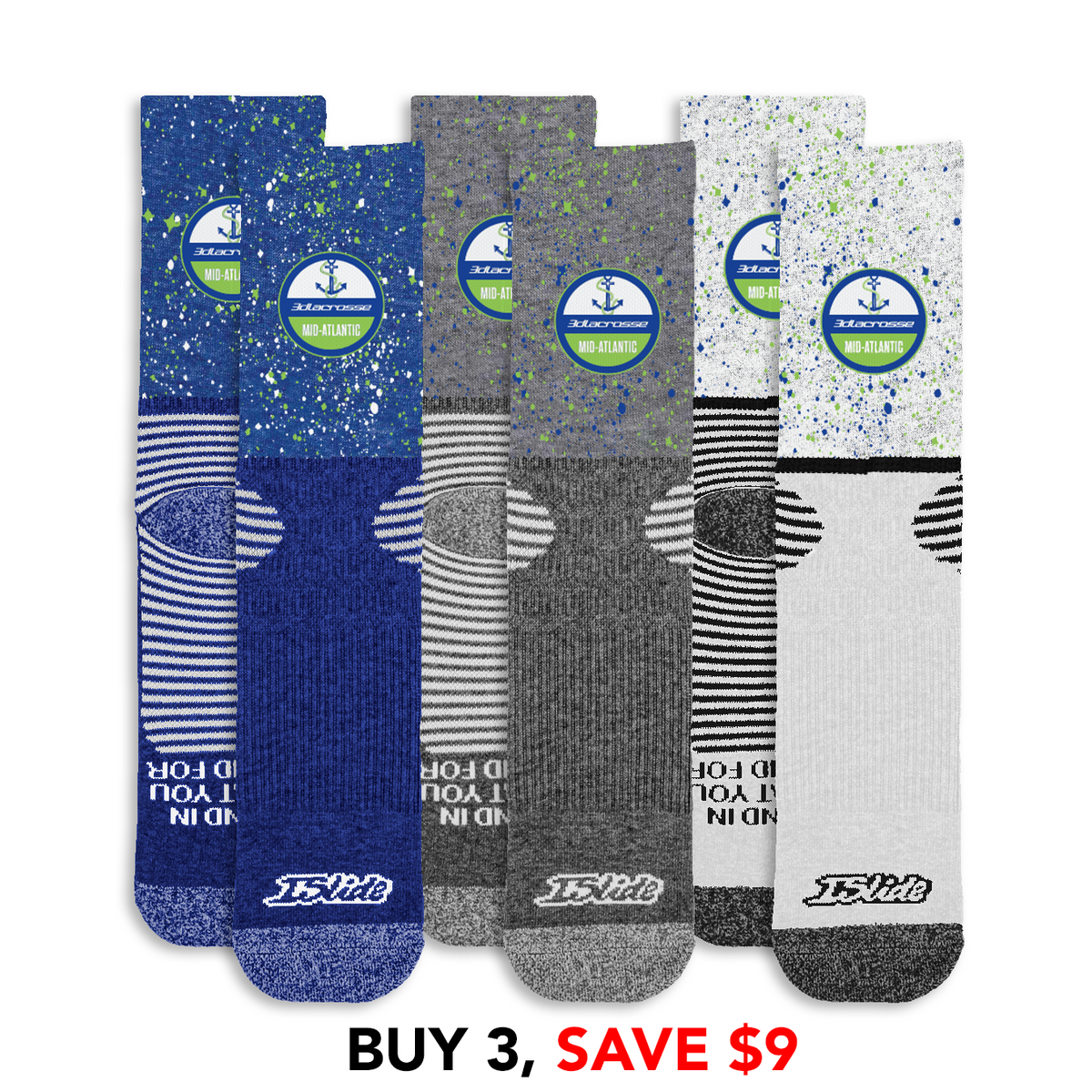 3d Mid-Atlantic Speckle Socks Bundle