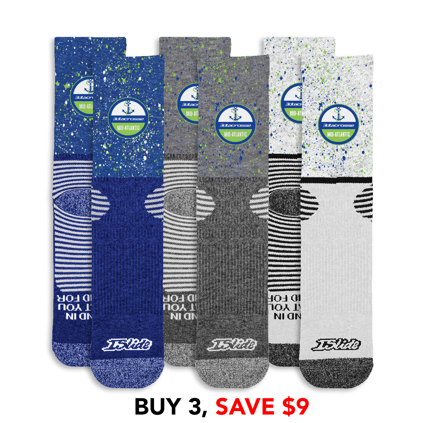 3d Mid-Atlantic Speckle Socks Bundle