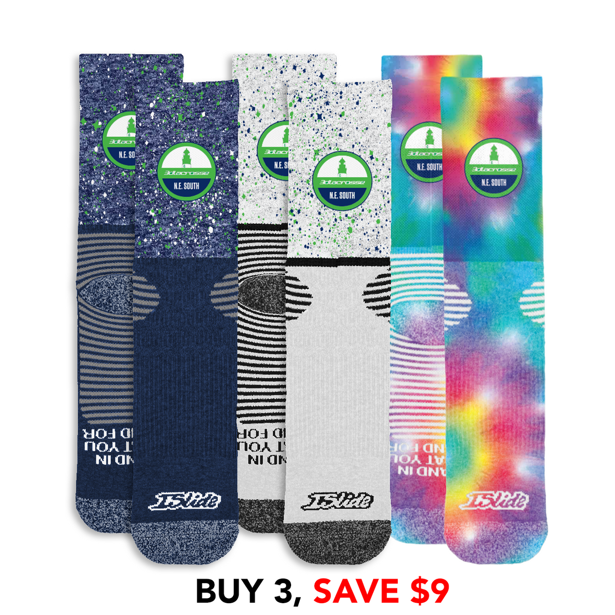 3d NE Speckle Socks Bundle