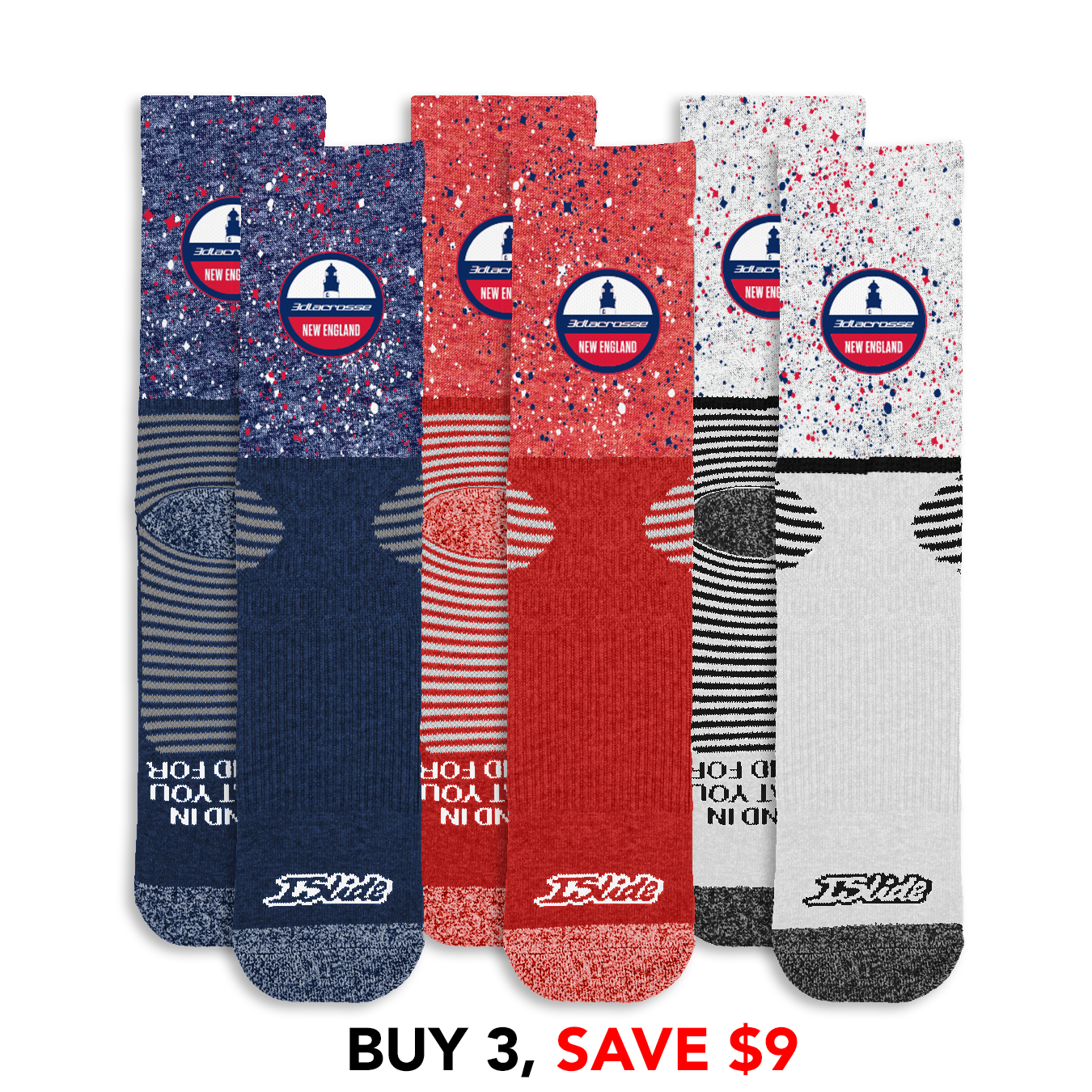 3d New England Speckle Socks Bundle